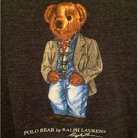 VTG POLO Bear by Ralph Lauren Screen Printed Graphic Tee T Shirt Mens Size XL - Picture 6 of 6